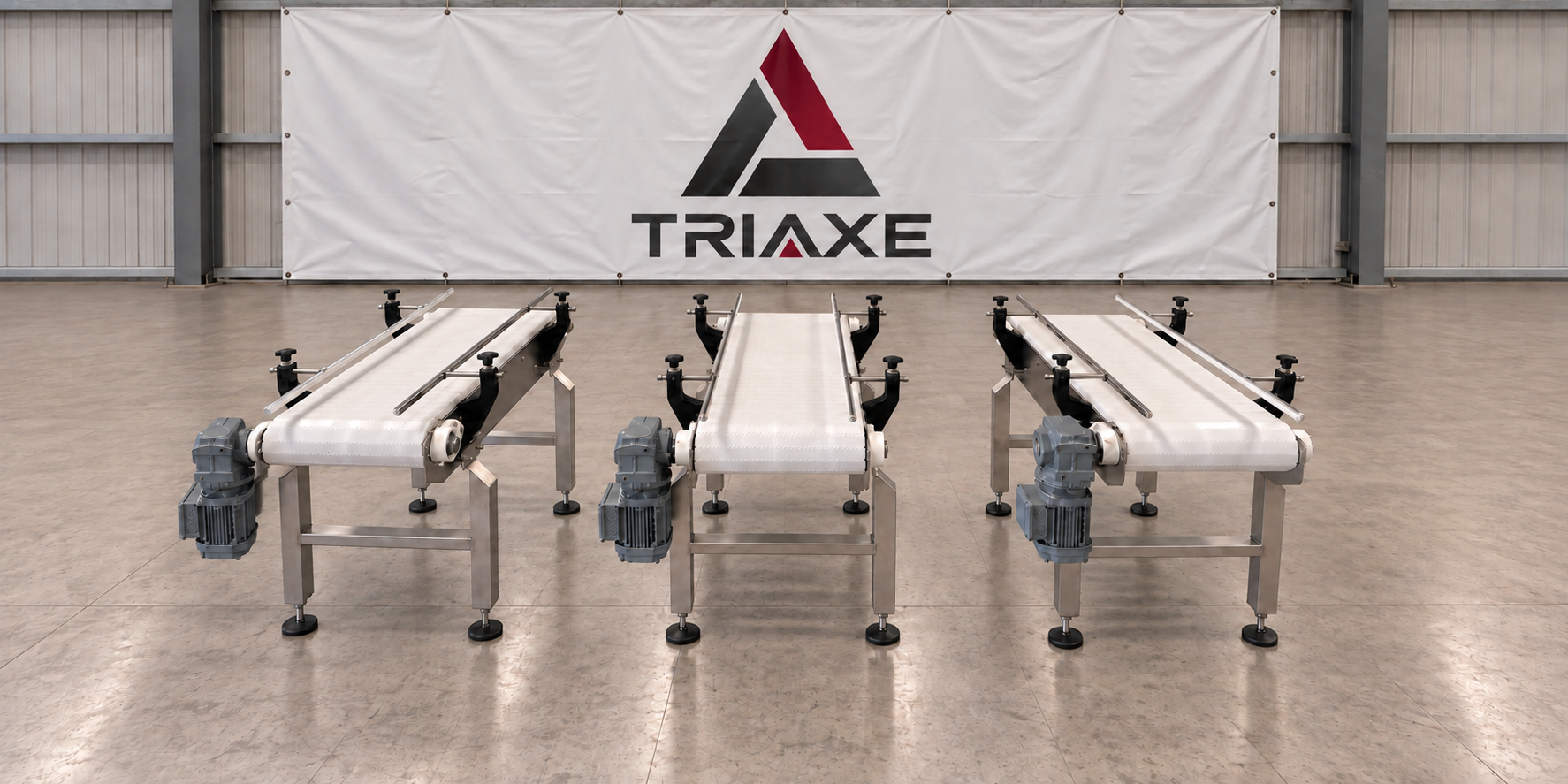 Conveyors sanitarios de banda modular TRIAXE