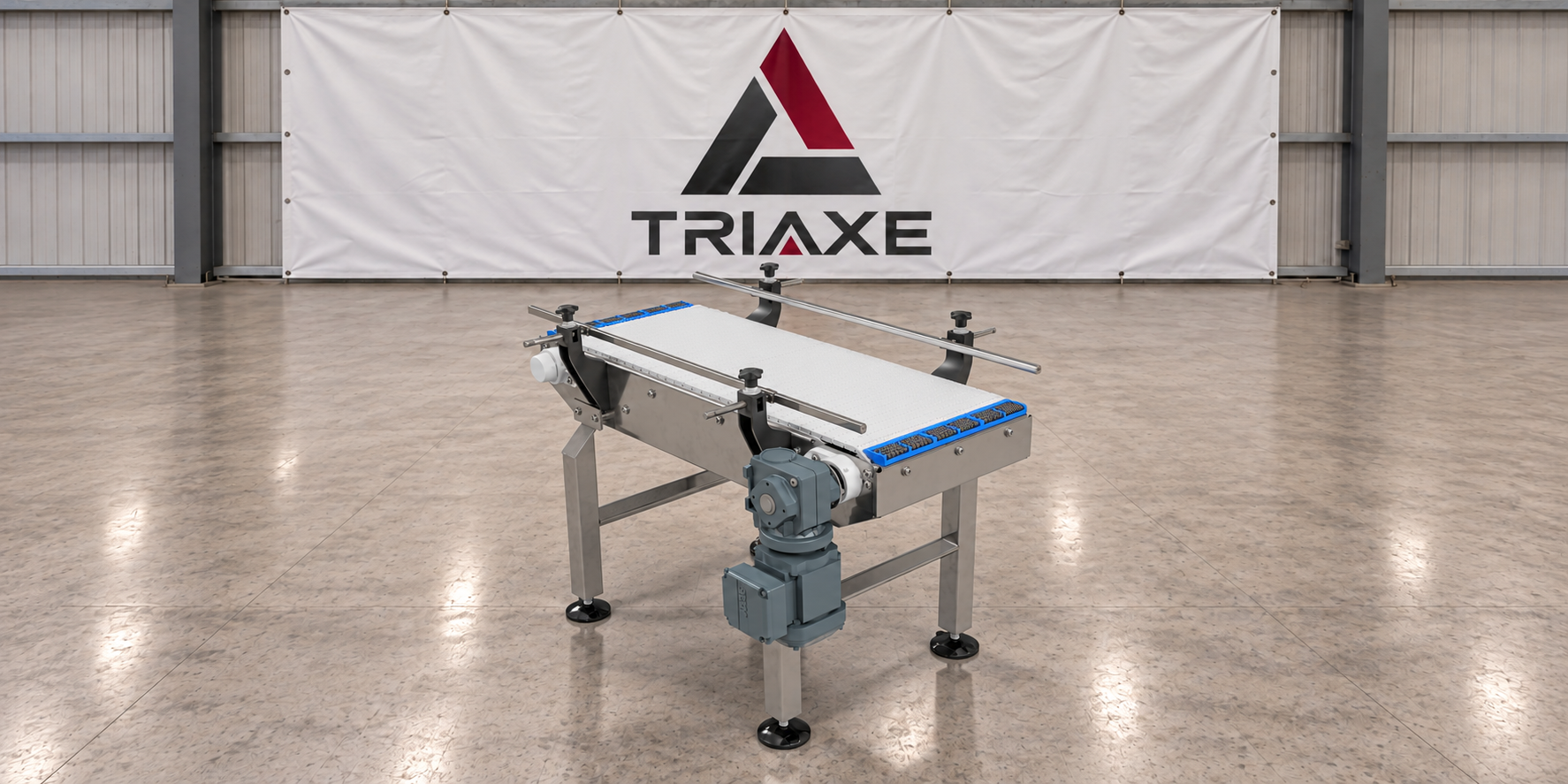 Conveyor de banda modular W14 fabricado por TRIAXE